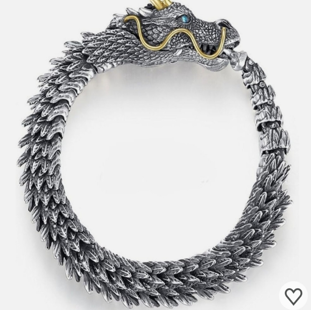 Silver Chinese Dragon Bracelet - Picture 2 of 7
